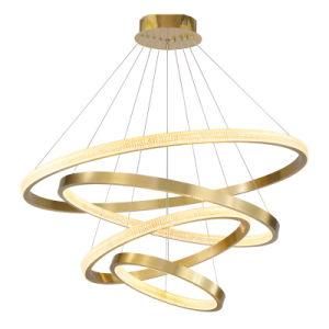 Wholesale Round Rings Acrylic LED Hanging Pendant Lamp for Home