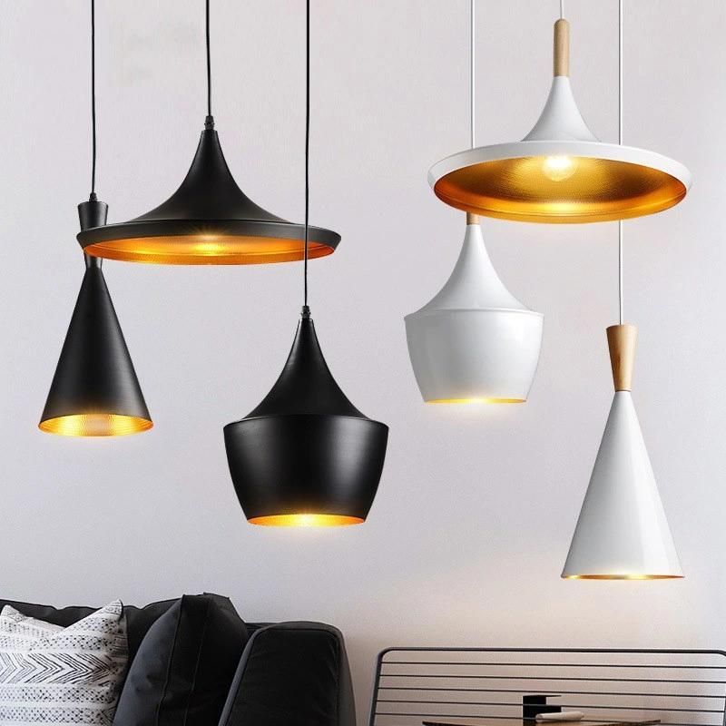 Iron Black and Gold Plating Pendant Lampshade E27 Hanging Pendant Lamp