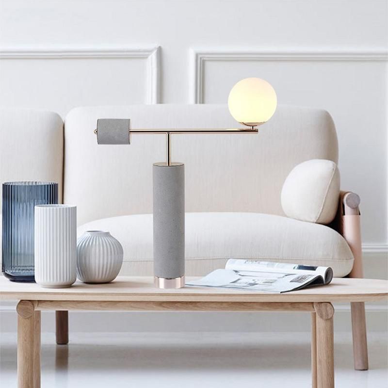 Nordic Creative Living Room Bedroom Glass Ball Bedside Lamp Simple Marble Table Lamp