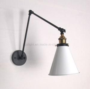 E27 White Arm Wall Sconce Light for Bedroom