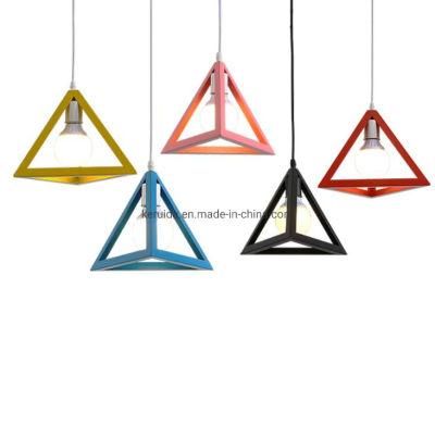 Nordic Simple Style Pendant Lamp Triangle Iron Chandelier for Cafe/Restaurant/Bar