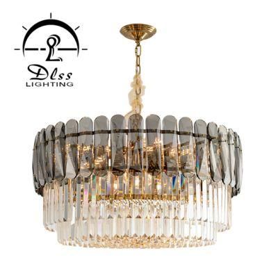 Crystal Restaurant Living Room Oval Pendant Lamp