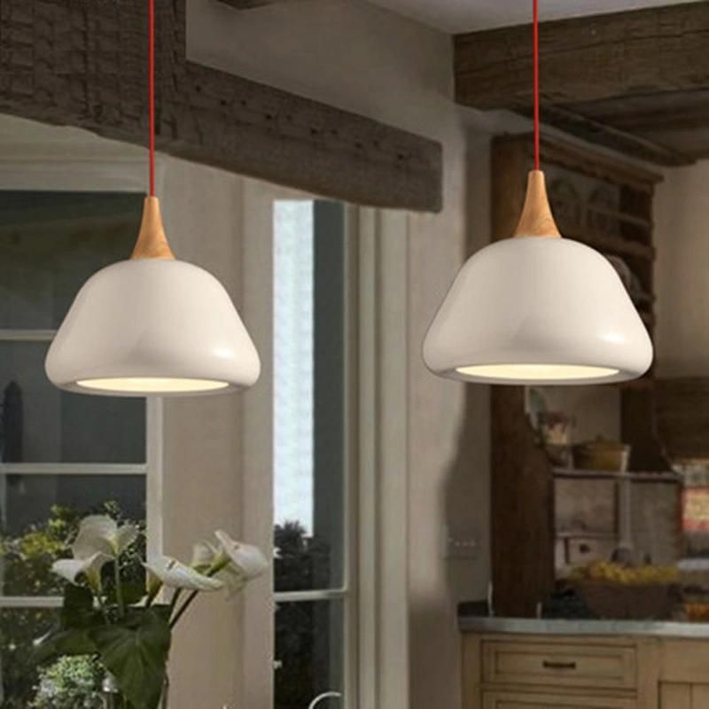 Simple Wood Pendant Lamp with Werner Scandinavian Kitchen Island Lighting (WH-AP-332)