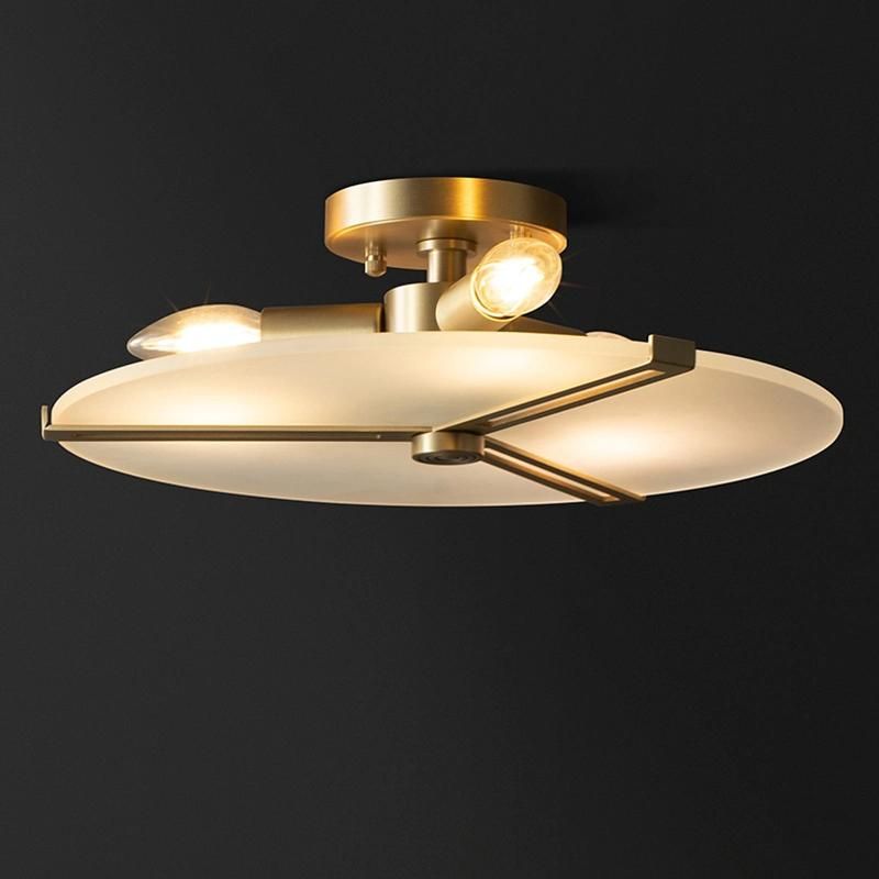 Nordic Ceiling Light Living Room and Bedroom Lamp Modern Simple Copper Glass Luxury Dining Room Light