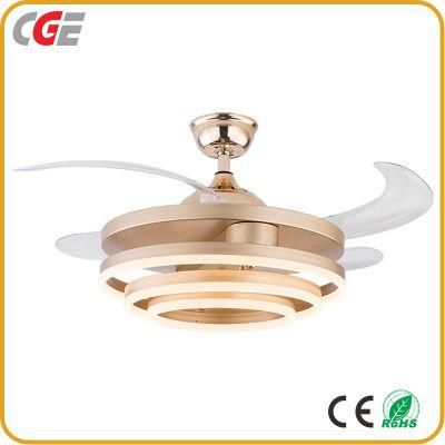 Ceiling Fan with Lamp off Switch Ceiling Fan Home Hotel Office Library School Bladelesss Tricolor