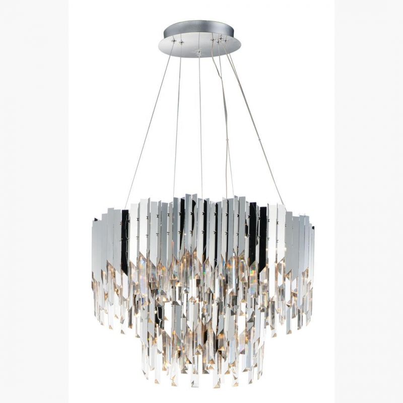 Wholesale Stainless Steel Customization Modern Gold Ceiling Lamp Crystal Chandelier for Living Room Height Adjustable