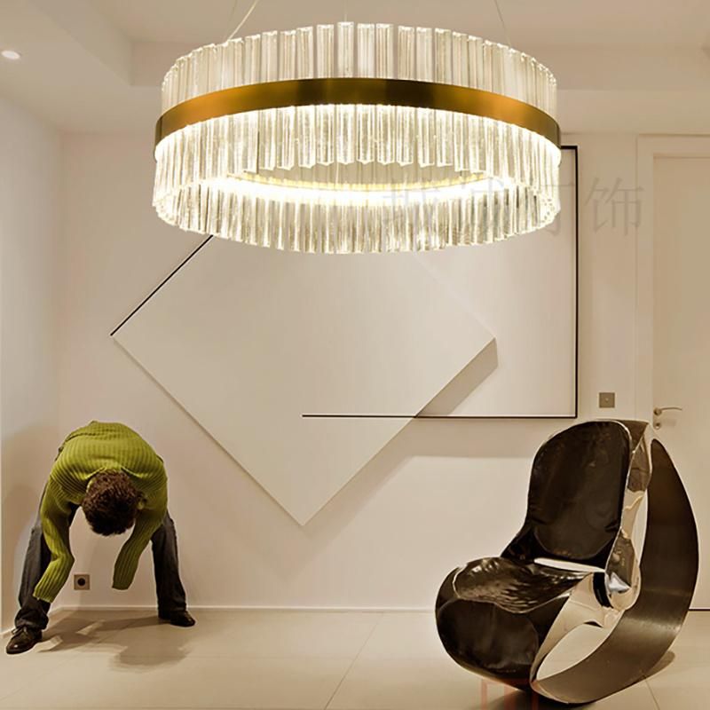 Crystal Large Size Hotel Lobby Lamp Decorative Lamp Chandelier Pendant Lamp