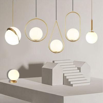 Modern Pendant Light Simple Acrylic Ball Bedside Hanging Light Round Ball Global Pendant Lamp (WH-GP-38)