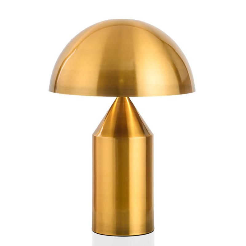 Minimalist Postmodern Bedroom Nordic Decorative Creative Mushroom Bedside Table Lamp for Hotel Metal Modern LED Hotel Table Light