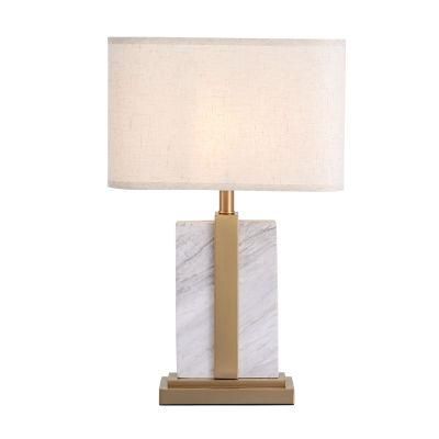 Jlt-16233 Brass Finish Marble Table Lamp for Hotel Lobby Front Desk