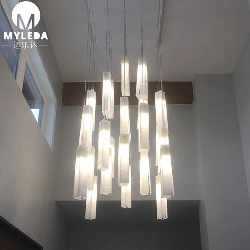 Modern Stair Duplex Decoration Handing Lamp LED Pendant Light Lighting Chandelier