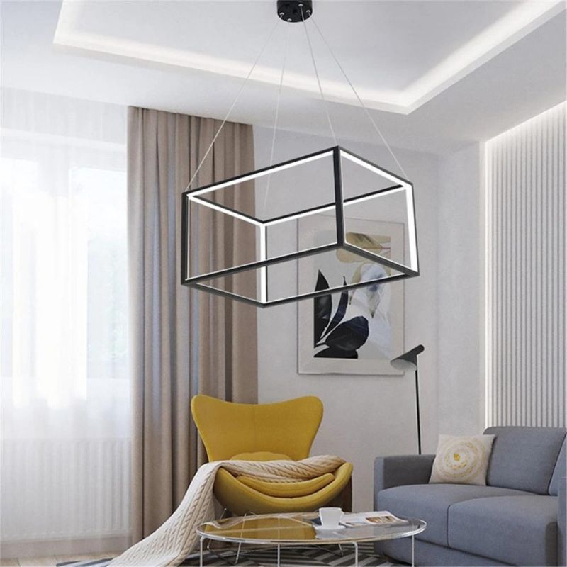 Modern Geometric Lines Triangle Pendant Lights Creative Personality Living Room Pendant Lamp Restaurant Dining Room Hanging Lamp