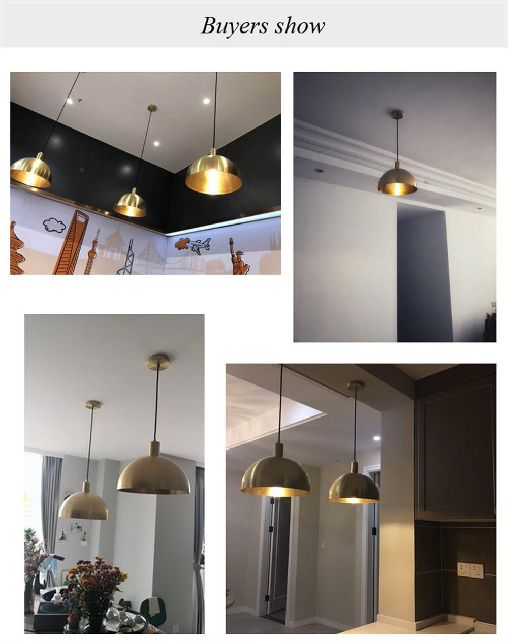 Nordic Brass All Copper Restaurant Bar Simple Chandelier