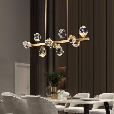 Concise Style Crystal Chandelier Hotel Lobby Exhibition Hall Pendant Lamp