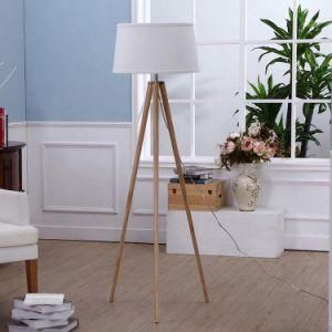 Natural Wood Tripod Floor Lamp, White Wooden Tripod Floor Lamp