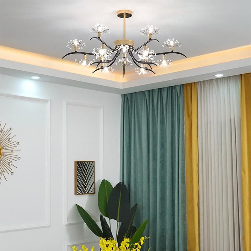 Postmodern Light Luxury Living Room Crystal Ceiling Lamp Simple Restaurant Lamp Bedroom Light