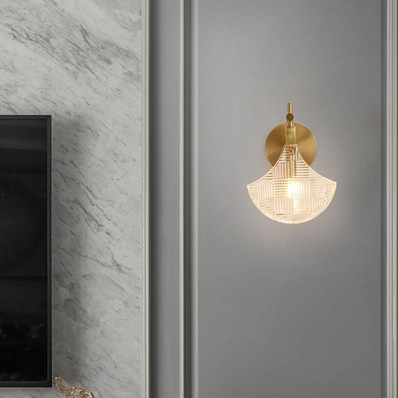Copper Wall Lamp Bedroom Bedside Light Modern Corridor Decoration LED Lighting