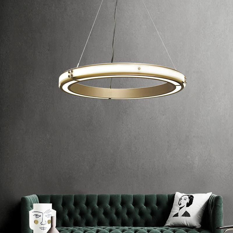 Circle Modern Style Simple Design Pendant Lamp Chandelier Living Room Lamp