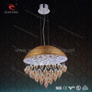 2013 New Modern LED Crystal Pendant Lights with Glod Steel Shades (Mv3181-18W)