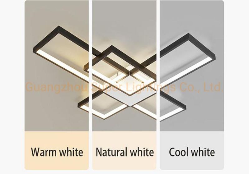 Square Light Recessed Chandelier LED Pendant Light for Living Room