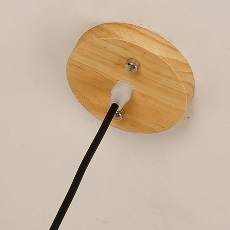 Dining Room Bedroom Model Room Wood Chip Chandelier Pendant Lamp