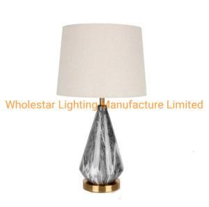 Ceramic Table Lamp with Fabric Shade (WHT-6258)