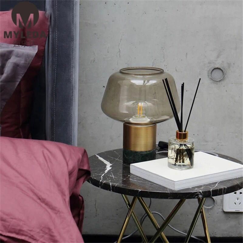 Modern Marble Base Glass Decorative Table Lamp