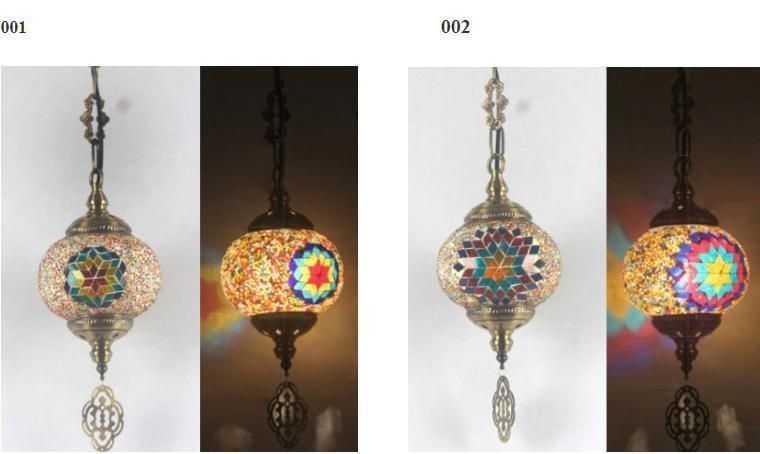 Hanging Glass Chandeliers Light Mosaic Glass Restaurant Lighting