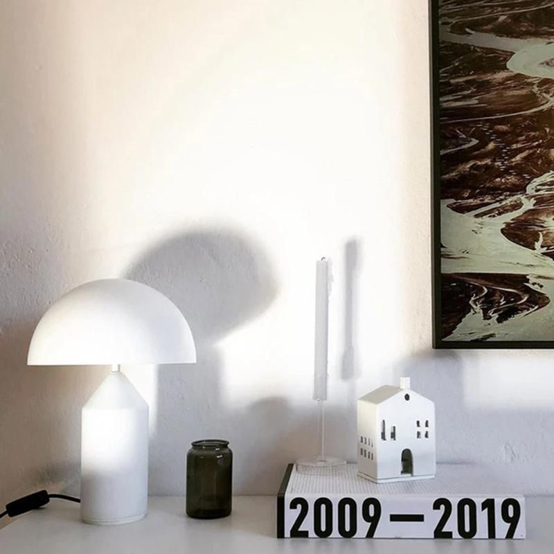 Mushroom Cloud Shade Golden Table Lamp Bedside Lamp Reading Light