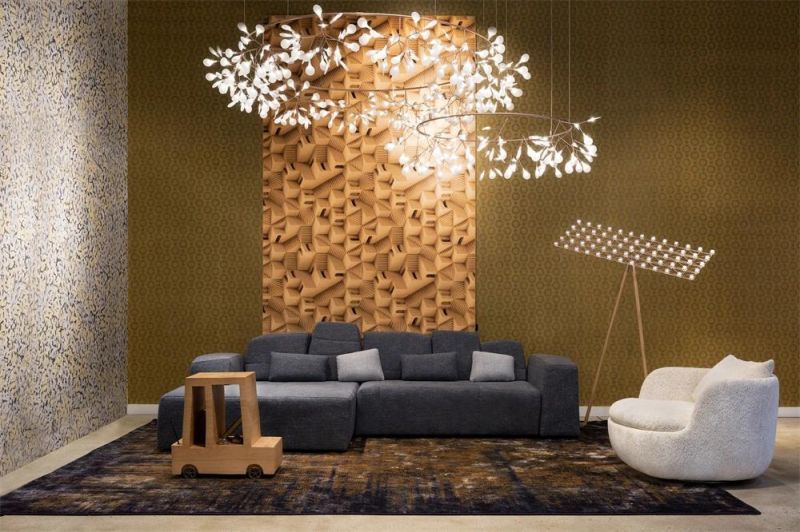 LED Fixtures Luminaires Flower Branches Heracleum Pendant Suspended Blossom Living Room Dining Hallway Lobby Bar Hotel Office Hanging Light Chandelier