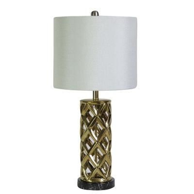 Wholesale Nordic Modern Luxury Decorative Bedroom LED Brass Gold Table Lamp