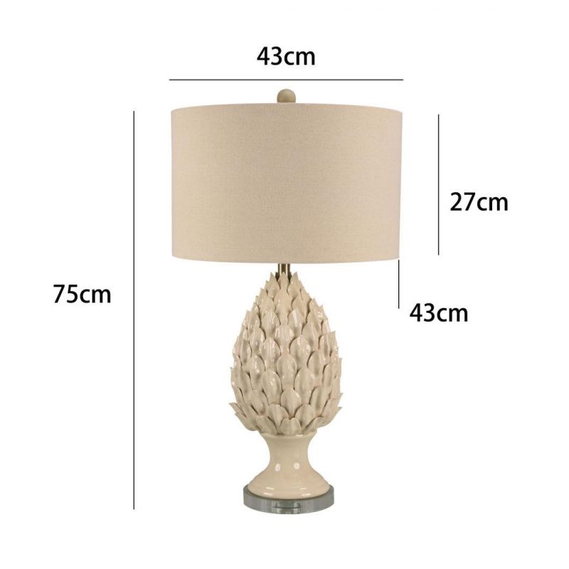 Cheap Wholesale Natural Imitation Plant Base Beautiful Indoor Lighting Table Lamp