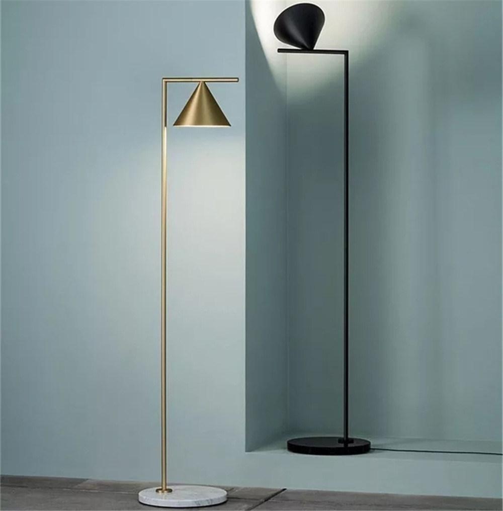Study Bedroom Simple Modern Gold Vertical Floor Lamps for Living Room Home Decor Stand Light