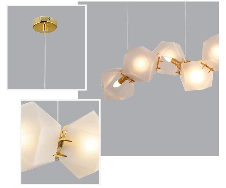 White Glass DNA Variety Combination Pendant Lamp