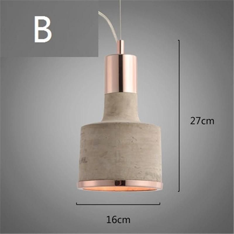 Vintage Wood Pendant Light Dining Room Viveca Cement Body Scandi-Industrial Style Pendant Light (WH-AP-350)