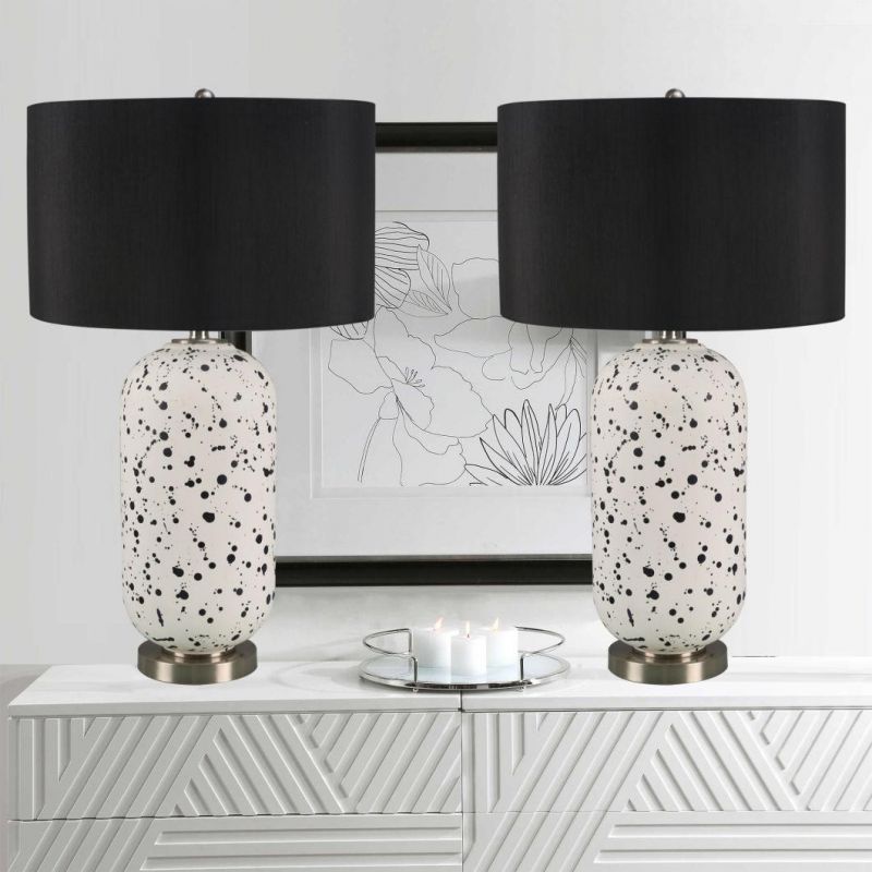 Stone Speckled Base Natural Stylish Indoor Table Lamp