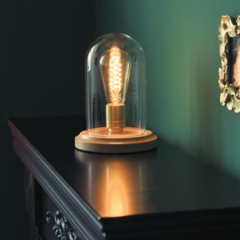 Glass Lampshade Vintage Lamp Bedroom Bedside Nightstand Lamp Light