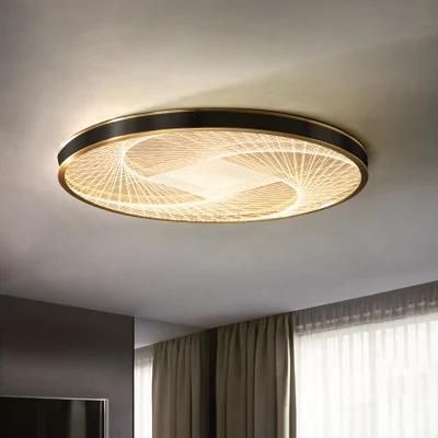 Black Indoor Starry Sky Brightly Mounted Modern Ultra-Thin Dome Light LED Ceiling Light