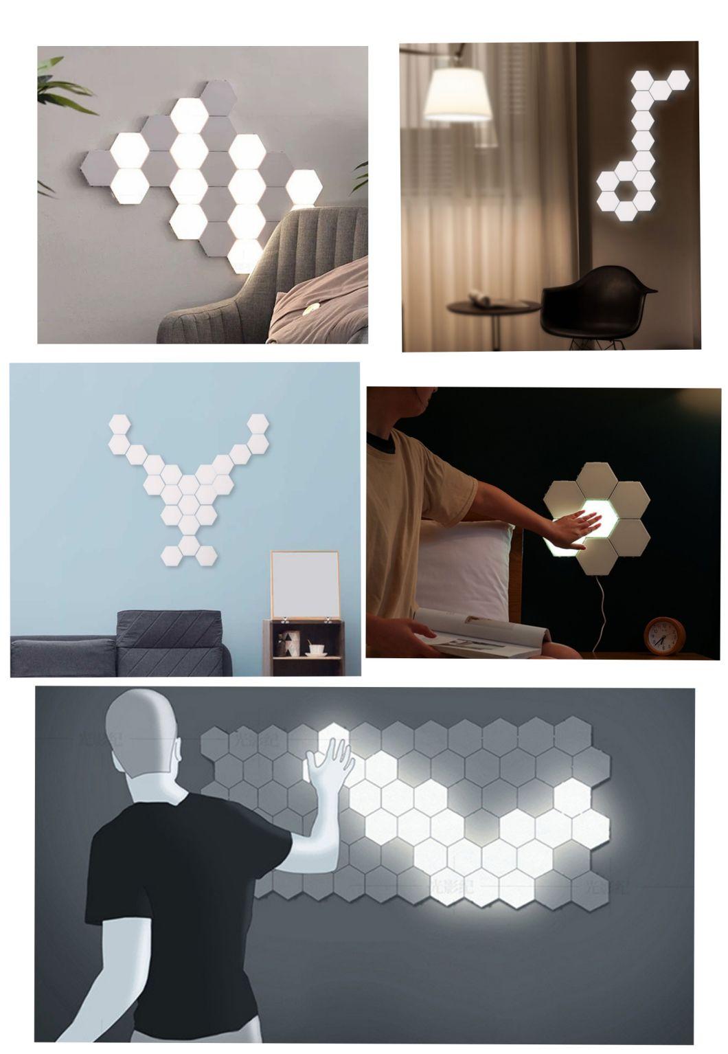 LED Wall Light, Modular Touch Sensitive Lights Creative Geometry Assembly LED Night Light Suitable for Indoor, Bedrooms, DIY Lovers, Gifts