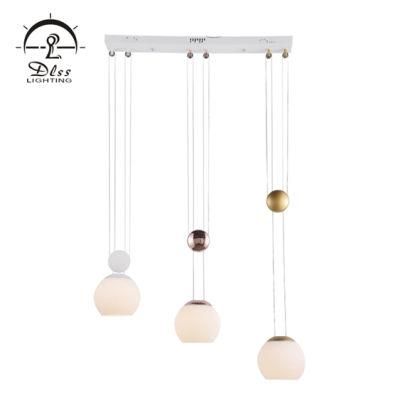 Beautiful Glass and Iron Globe Pemndant Lamp