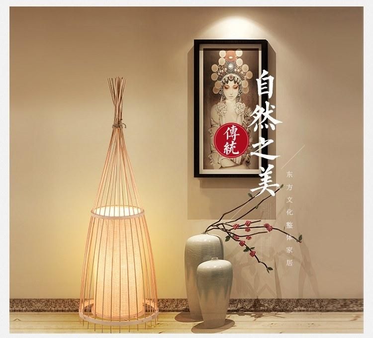 Chinese Bamboo LED Floor Lamps Standing LED Floor Lamps for Living Room Decorative Floor Lamp (WH-WFL-03)