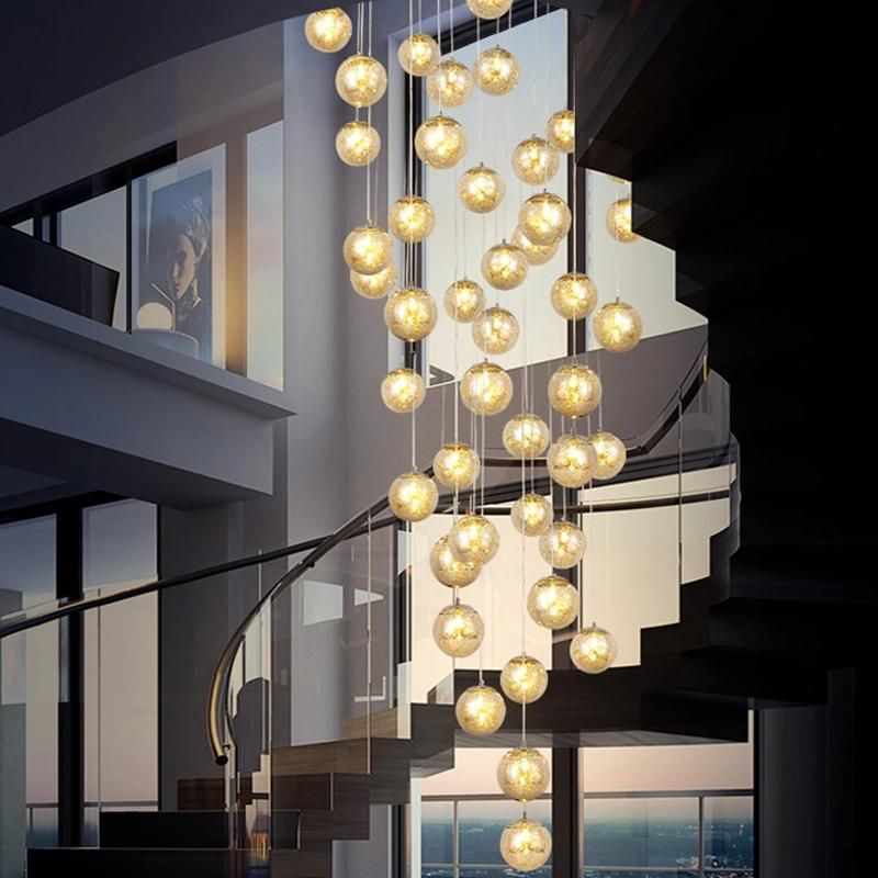 Ball Type Creative Chandelier Stair Light Living Room Pendant Lamp