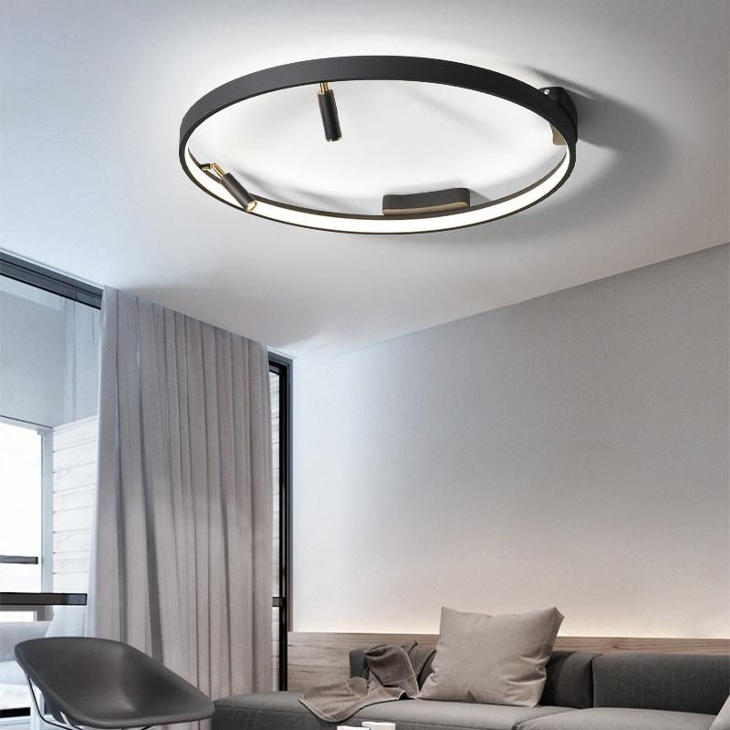 Circle Black Ceiling Lamp Living Room Lamp Bedroom Lamp Hotel Lamp