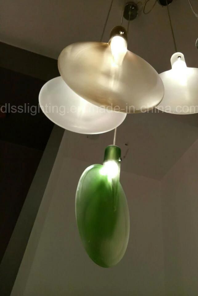 Newest Creative Design Glass LED Ping Pong Bat Shape Pendant Lamp
