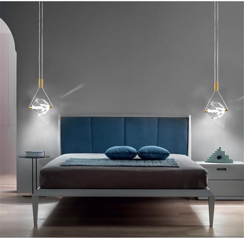 Modern Crystal LED Stairs Small Hanglamp Pendant Lights for Living Room Home Bendroom Dining Room