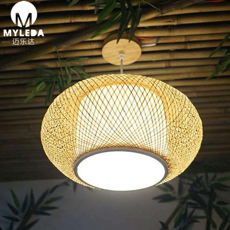 Modern Style Wooden Pattern Retro Decoration Cage Pendant Lights for Home, Bar, Living Room, Dining Room