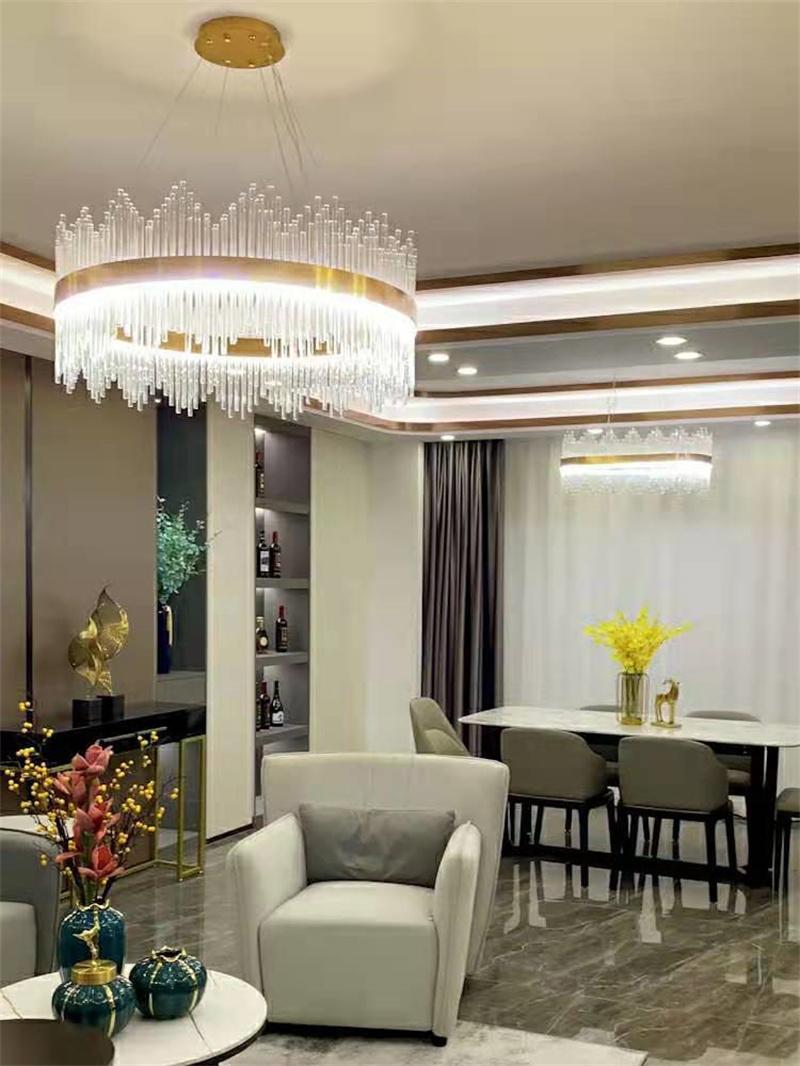 Custom Made Decorative Project Crystal LED Pendant Lighting