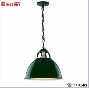 Industrial Decorative Interior Green Metal Hanging Pendant Lamp