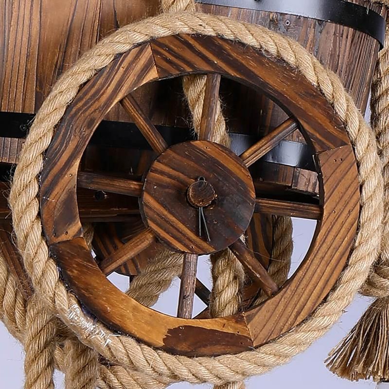Retro Hemp Rope Light Pendant Lighting Industrial Light Restaurant Hotel Indoor Lighting