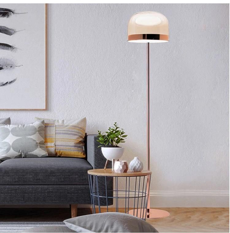 Minimalist Decorative Modern Home Decor Lighting Nordic Floor Lights LED Living Room Standard Fixtures Glass Illumination Bedroom Floor Lamps
